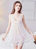 LACE NIGHTDRESS SPLIT LACE SEXY PAJAMAS