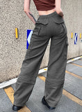 RETRO MULTI-POCKET HIGH WAIST JEANS