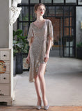 WOMEN V-NECK PARTY GOWN