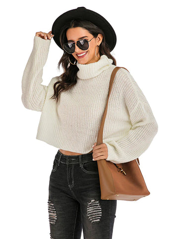 LONG SLEEVE TURTLENECK KNITTED SWEATER