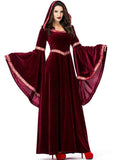 HALLOWEEN WINE RED VAMPIRE WIZARD COSTUME
