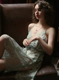 STRAP BACKLESS SEXY LACE HALTER DRESS
