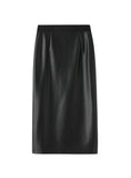HIGH WAIST SPLIT PU HIP SKIRT