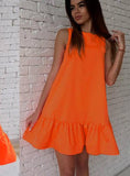 CASUAL CLUB DRESS RED PINK SLEEVELESS WOMEN DRESS