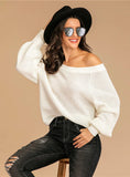 LONG SLEEVE LOOSE SOLID COLOR SWEATER