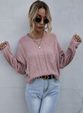 LOOSE ROUND NECK KNITTED SWEATER