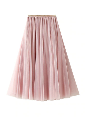 HIGH WAIST GAUZE SKIRT