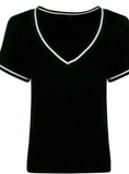 SLEEVE T-SHIRT WOMEN CASUAL COTTON V-NECK