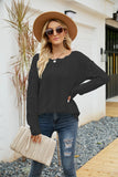 SOLID COLOR PULLOVER LOOSE SWEATER GIRL