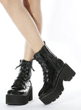 MARTIN BOOTS TIED THICK-SOLED BOOTIES