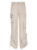 HIGH WAISTED OVERALLS PLEATED RIBBON PANT