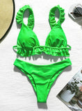 RUFFLES BATHING SUIT PUSH UP SWIMSUIT