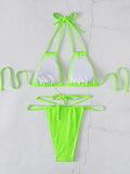 TIE ROPE SPLIT SUIT SWIMSUIT