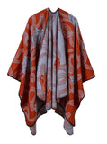 WOVEN PRINT FLOWER IMITATION CASHMERE SHAWL