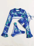 HIGH WAIST BIKINI THREE-PIECE SWIMSUIT