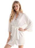 IMITATION SILK SATIN ROBE BATHROBE PAJAMAS