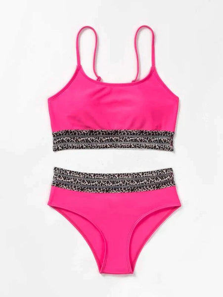 SOLID COLOR HIGH WAIST SEXY SWIMSUIT WOMAN