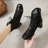 HOLLOW MESH BREATHABLE LACE-UP COOL BOOTS