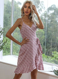 FLORAL SKIRT FLOUNCE SLING DRESS