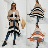 FRINGE SWEATER SHAWL COAT