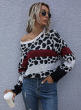 LOOSE PULLOVER ROUND NECK LONG SLEEVE SWEATER