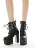 PLATFORM THICK SOLE THICK HEEL BOOTS