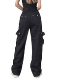 STRAIGHT HOLLOW METAL BUTTON POCKET PANT