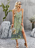 BOHEMIAN HOLIDAY STYLE SPLIT DRESS