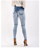 SLIM STRETCH JEANS PENCIL PANTS