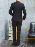  Formal Men's Three Pieces Suit with Contrast Buttons