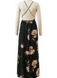 Floral Print Dress V-Neck Sleeveless Spaghetti Strap