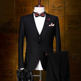  Three Pieces British Style Slim Blazers for Men Business Wedding Formal
