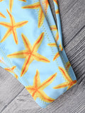 Starfish Print Padded Strappy Bikini Set