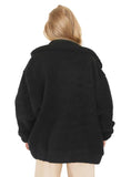 Elegant Faux Fur Coat Women Warm Soft Zipper Fur Jacket 