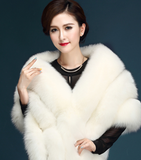 Autumn and winter new fox-like fur shawl, waistcoat, cloak, ladies'pockets