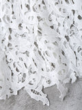 Sheer Crochet Lace Midi Slip Dress