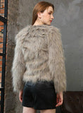 Women Brown Fur Like Short Ladies' Fur For Winter