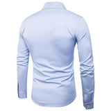  Designer Dress Shirt for Men Slim Fit Letter Printing Bussiness Casual
