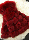 Fur Vest coat Luxury Faux Fox Warm Women Coat Vests 
