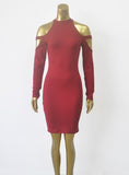 Elegant Long Sleeve Sheath Casual Slim Bodycon Party Club Dress