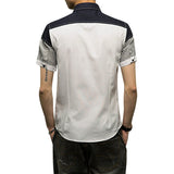 Designer Bessiness Shirt for Men Slim Fit Patchwork Bust Pocket Button Down 
