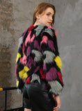 Winter Fashion Short Fur Colorful Long Sleeve For Women