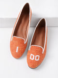 Fashion Letter Embroidery Canvas Flats