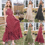 Sexy Polka Dot Backless Strap Dress