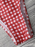 Open Back Gingham One Piece Swimsuit
