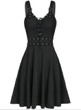 Adorable Lace-up Mini Milkmaid Dress