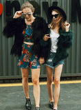 Long Sleeve Beach Wool Faux Fur Coat Cotton Wool Coat