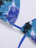 Halter Comfy Wireless String Sexy Printed Bikini Sets Swimwear