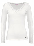Long Sleeve Cotton Lace T-Shirt