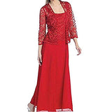 Women Plus Size Two Piece Long Sleeve Party Dress Lace Solid Color Elegant Long Maxi Dress Mini Dresses